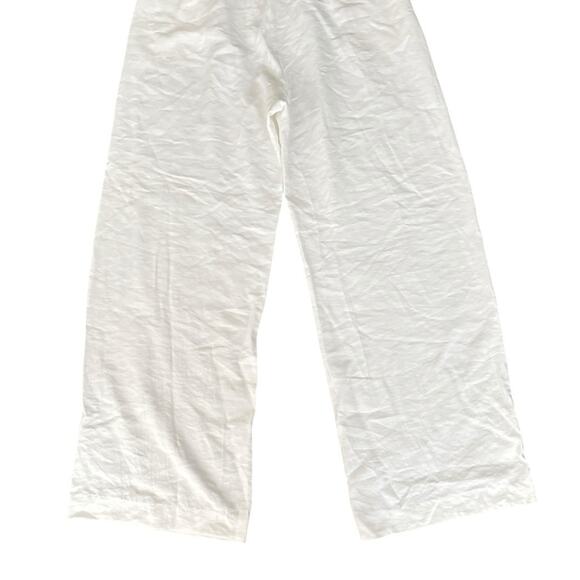 Nonchalant Label Fabi Pleated Front High Rise Wide Leg Pants White Size XL NEW - Picture 9 of 15